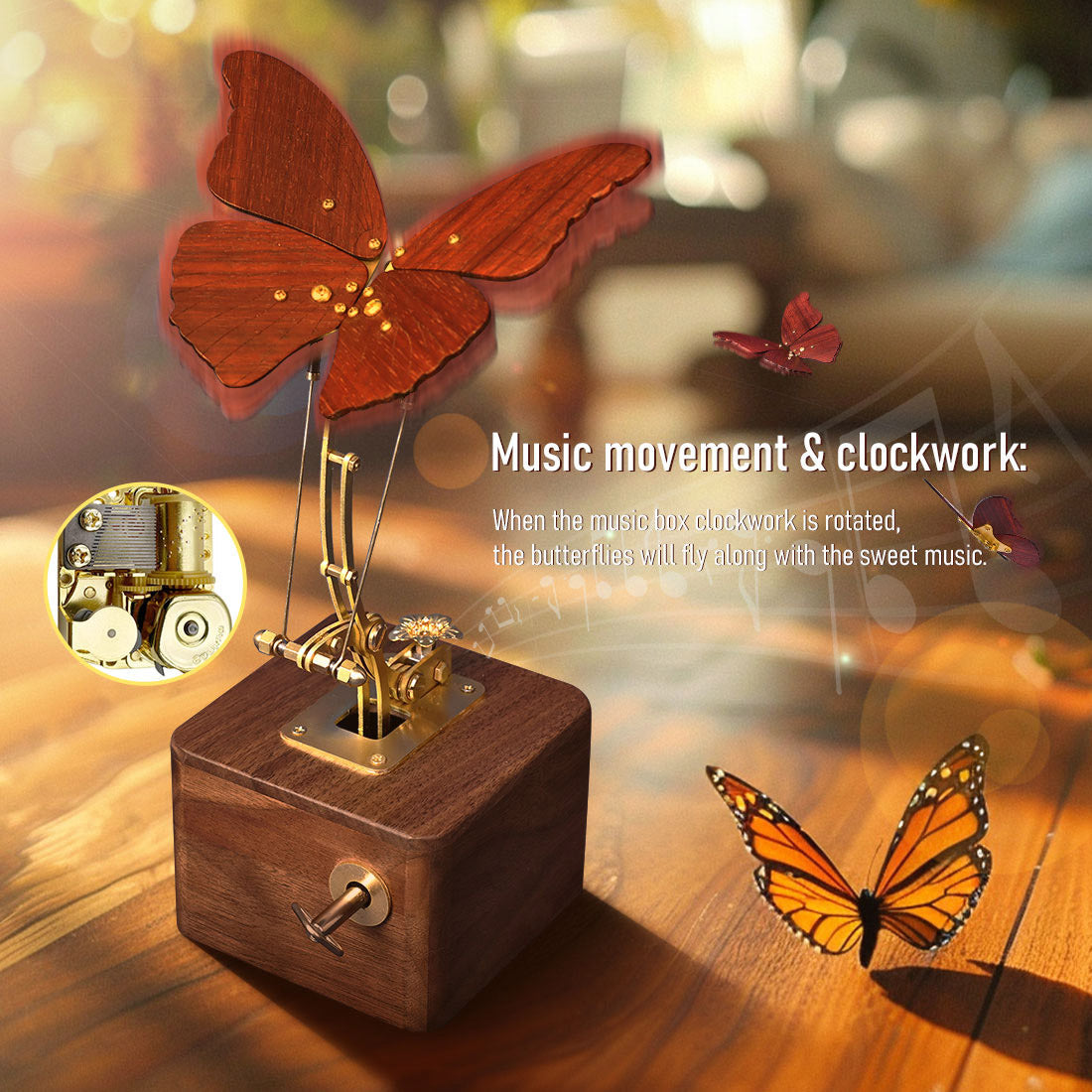 Kinetic 3D Butterfly Model Kit - Dynamic Mechanical Craft for All Ages 3D Puzzle Model Kit Diyengmod