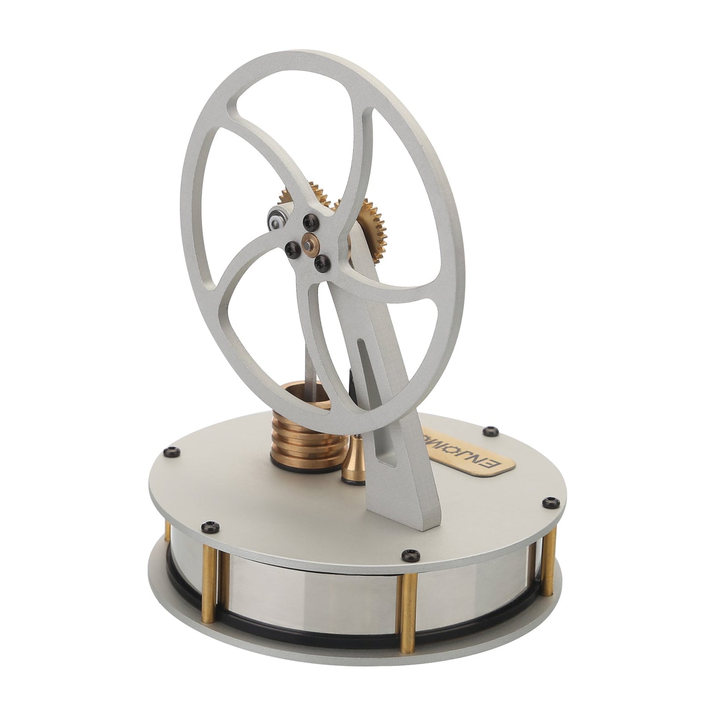 ENJOMOR Low-Temperature Stirling Engine Model - Metal Coffee Engine with Gear Transmission for DIY Projects Steam Engine Diyengmod