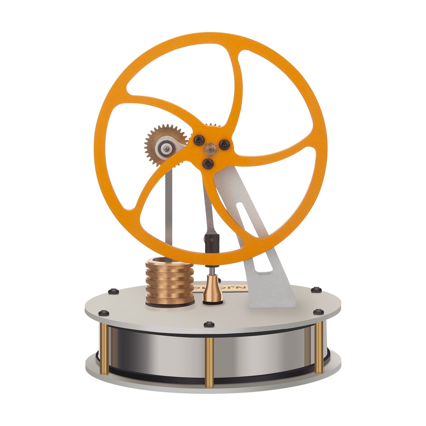 ENJOMOR Low-Temperature Stirling Engine Model - Metal Coffee Engine with Gear Transmission for DIY Projects Steam Engine Diyengmod Golden