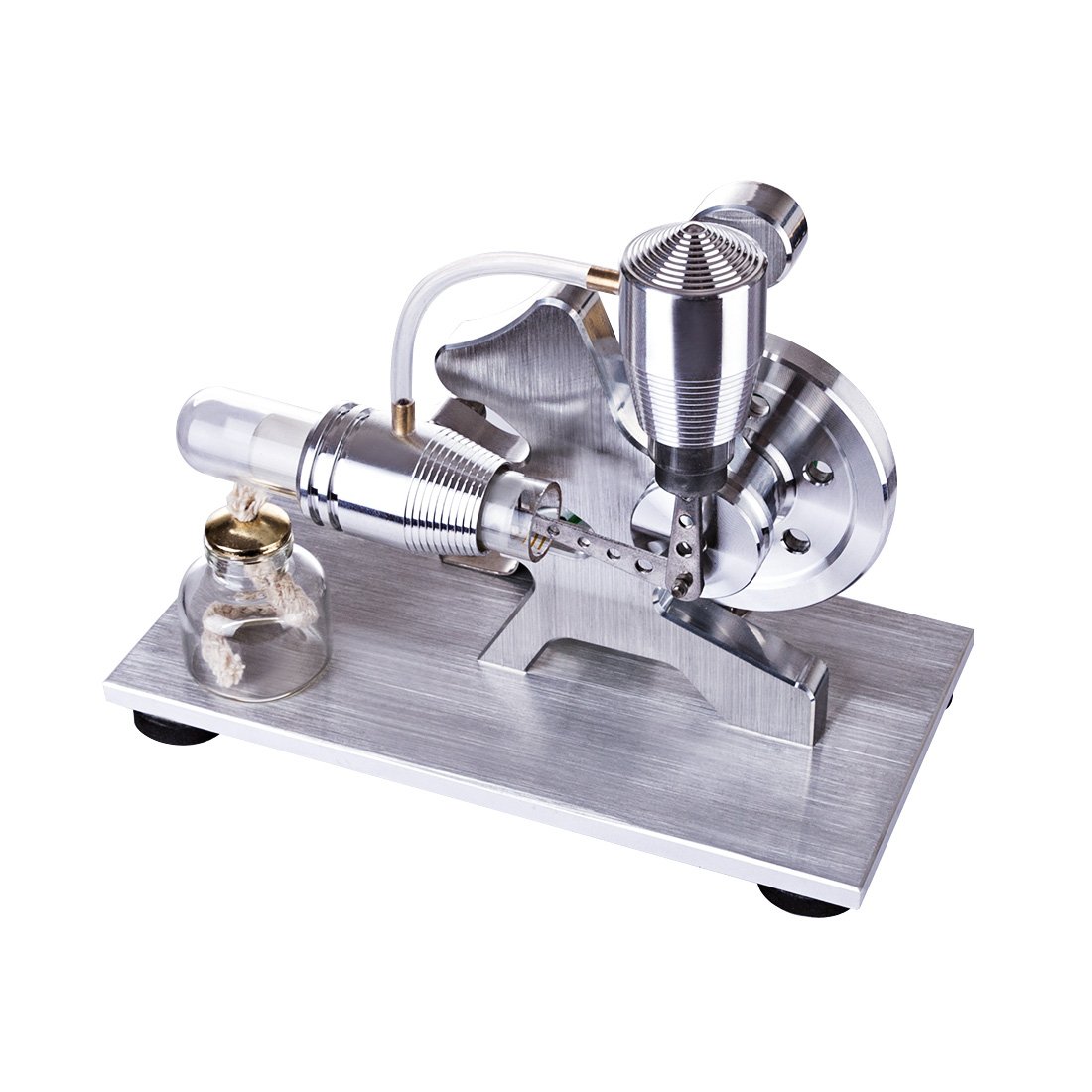 Single Cylinder Squirrel Design Stirling Engine with LED Generator and Alcohol Lamp Stirling Engine with LED Diyengmod