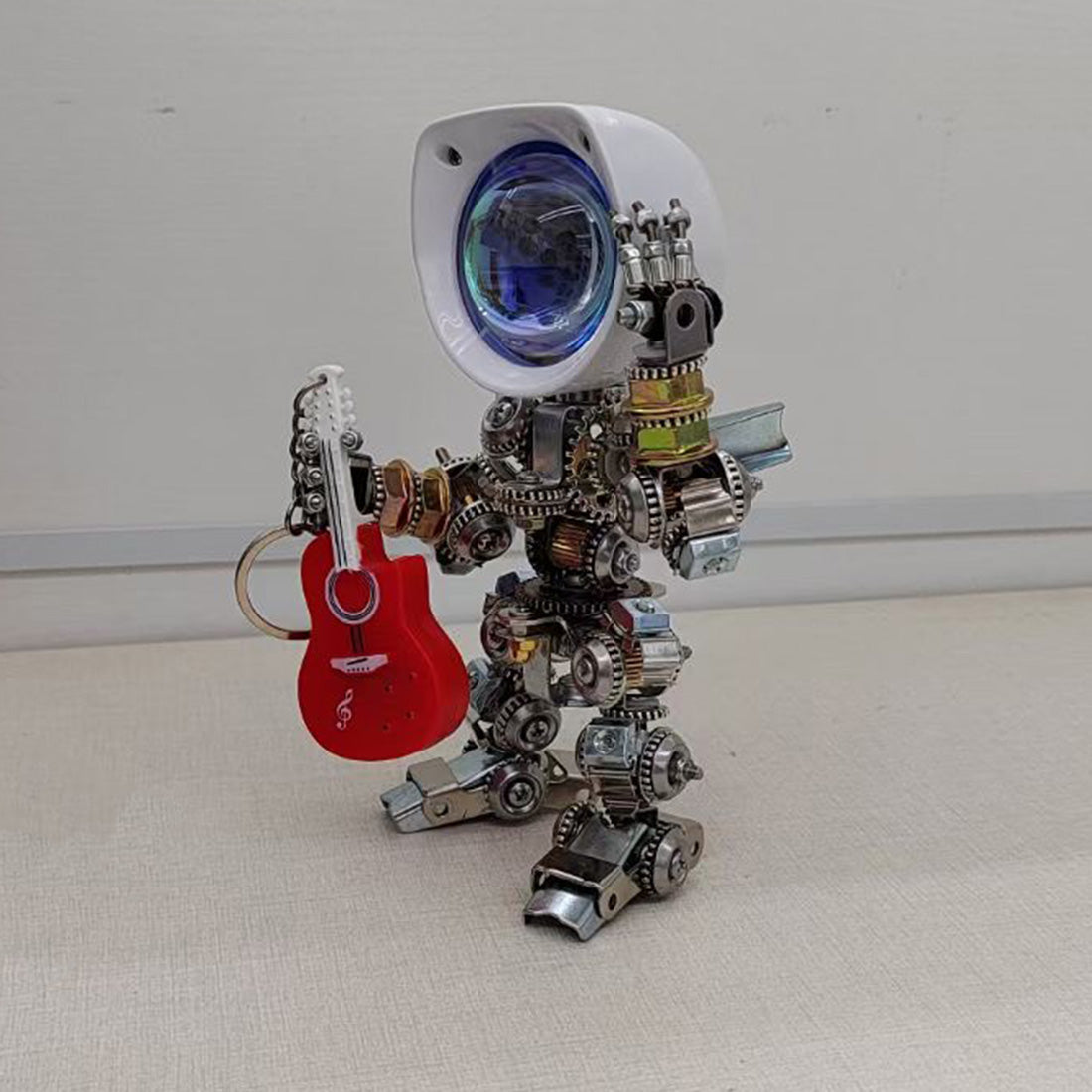 Christmas 3D Metal Mechanical Punk Guitarist Robot Ambient Lamp Assembly Kit - 366PCS for All Ages 3D Puzzle Model Kit Diyengmod