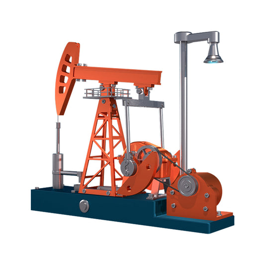 Working Oil Pump Jack Model Kit - TECHING 3D Metal Pumping Unit with Light - 219Pcs Educational Toy for Oilfield Enthusiasts DIY Engine Diyengmod