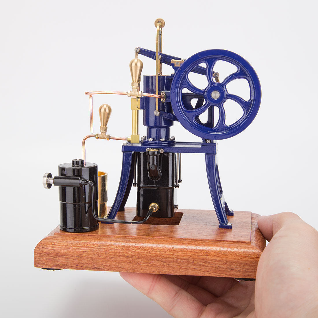 RETROL R01 1/12 Scale Water-Cooled Stirling Engine Model - Mechanical Hot Air Pumping Toy Set Engine Model Diyengmod Blue