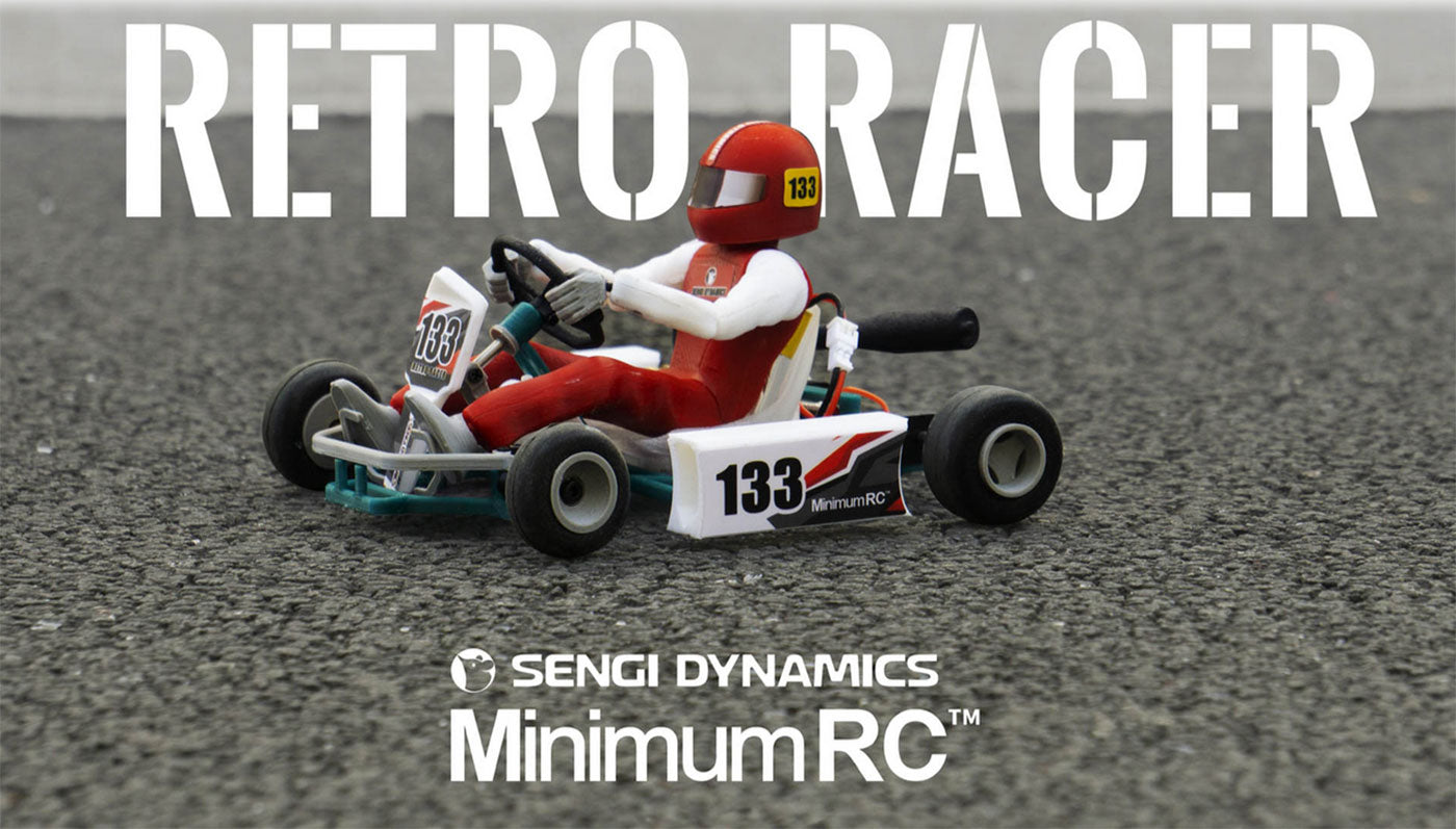 Mini Retro Racing Kart 1/32 Scale DIY Assembly Model Kit with Remote Control RC Car Diyengmod