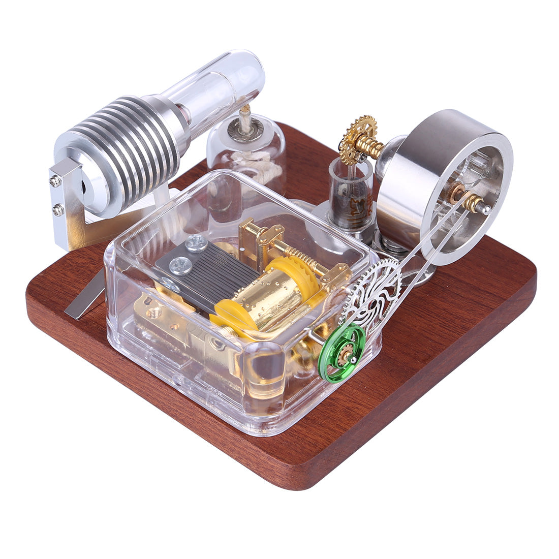 Stirling Engine with Musical Mechanical Box: Unique Science Experiment Toy Stirling Engine Diyengmod