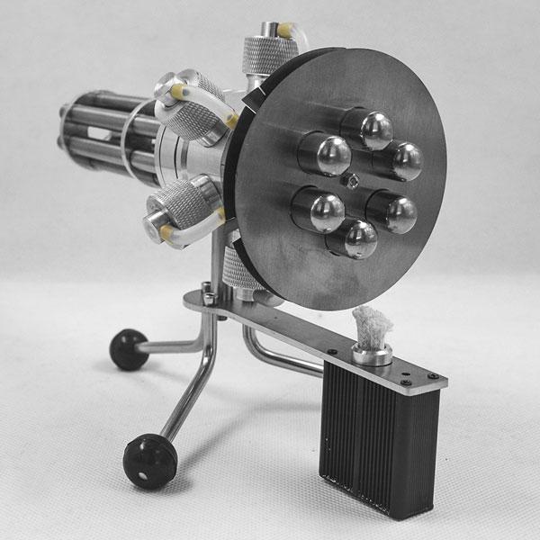 Gatling Blaster 6 Cylinder Stirling Engine Model - DIY Eng Mod Multi-Cylinder Stirling Engine Diyengmod