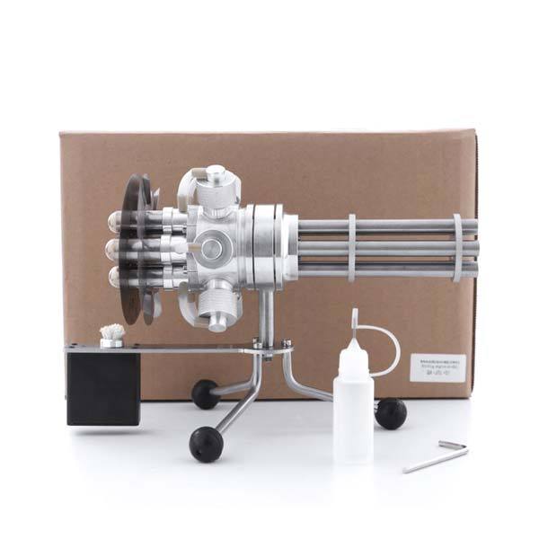 Gatling Blaster 6 Cylinder Stirling Engine Model - DIY Eng Mod Multi-Cylinder Stirling Engine Diyengmod