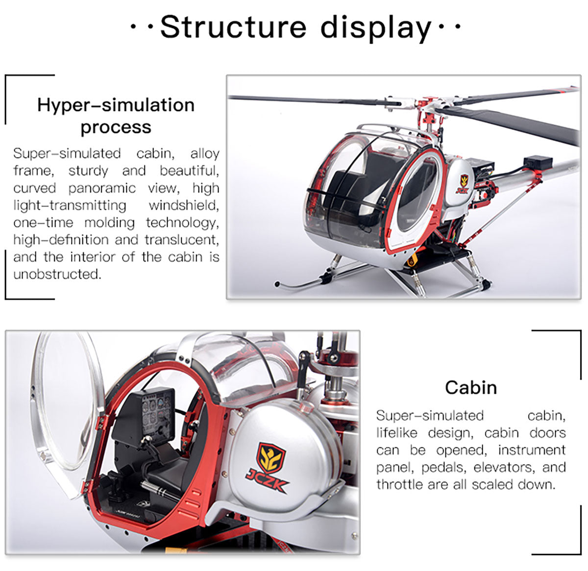 JCZK 300C PRO 2.4G 12CH Flybarless Remote Control Helicopter with H1 Smart Flight Control and GPS Navigation (Ready-to-Fly) RC Airplane Diyengmod