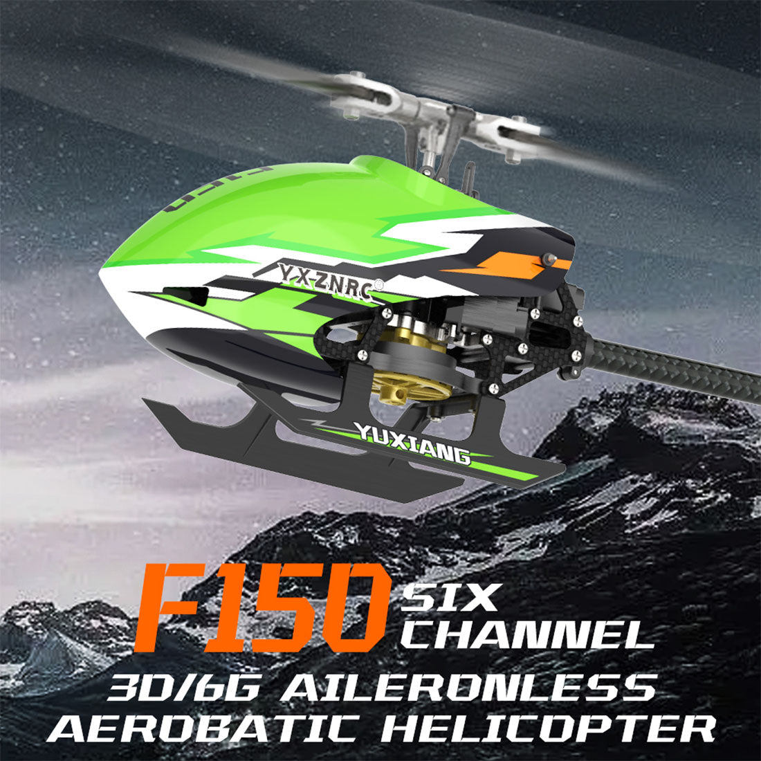 YU XIANG F150 RTF Brushless RC Helicopter Model with 6CH Remote Control - 2.4G Technology RC Airplane Diyengmod