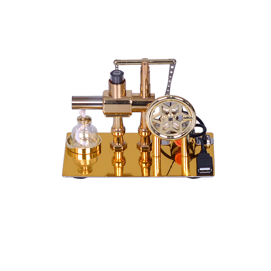 ENJOMOR Hot Air Stirling Engine Model with USB Light - Educational Science Kit & Gift Collection Stirling Engine Diyengmod