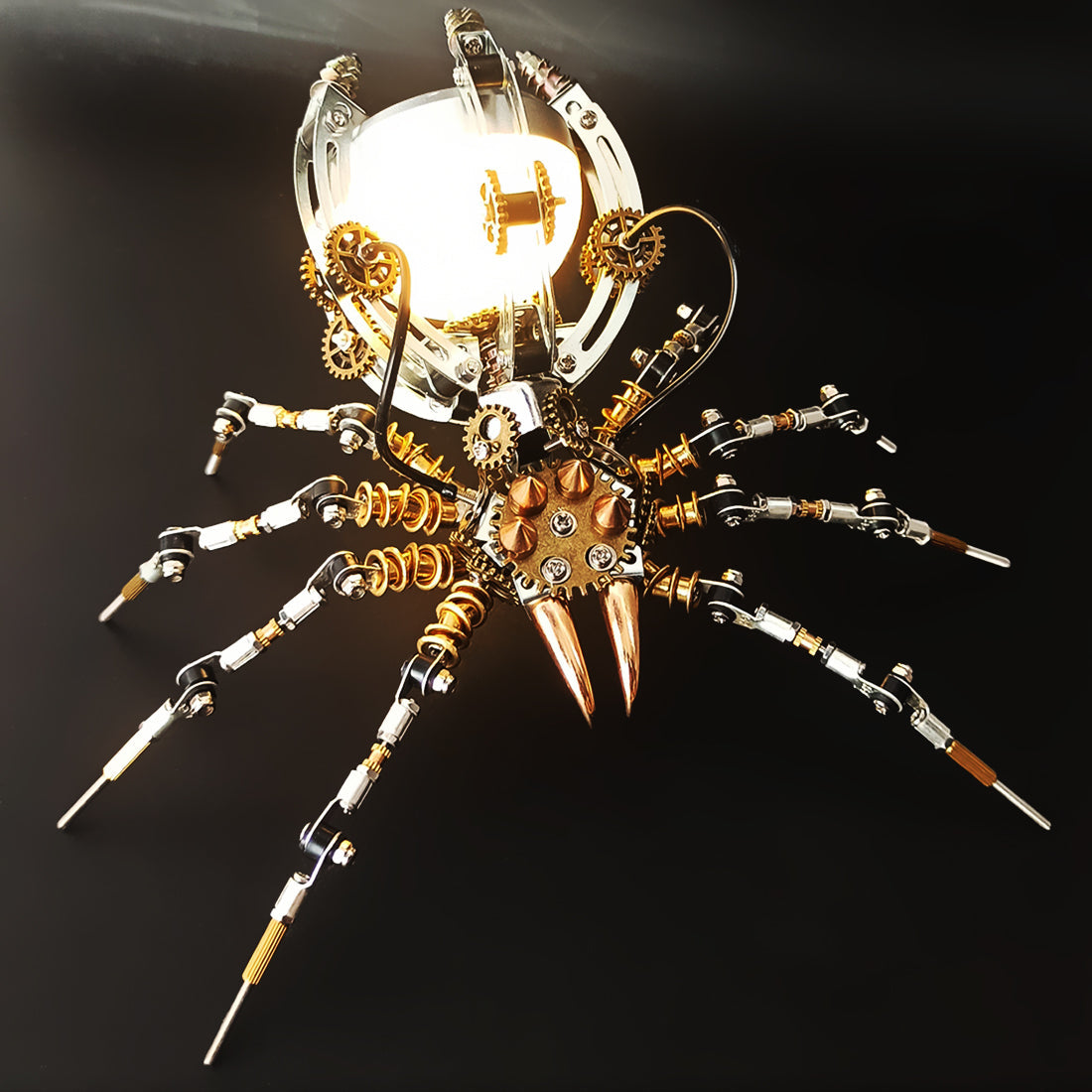 Mechanical Spider Assembly Set with Lamp - 512PCS Metal DIY Kit DIY Engine Diyengmod