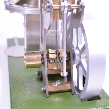 Vintage Brass Steam Engine Model with Transparent Cylinder - Educational STEM Toy Steam Engine Diyengmod