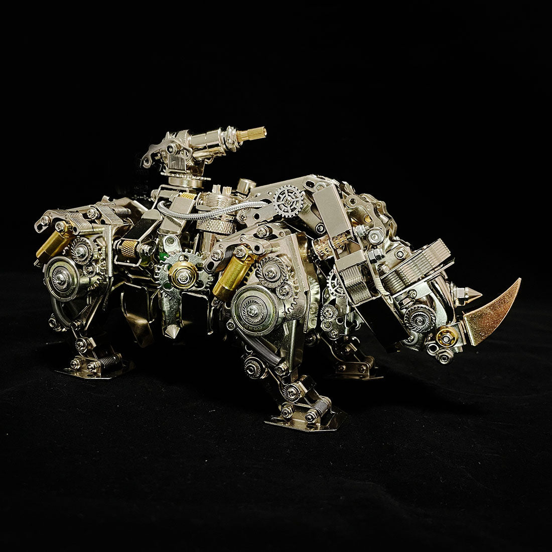 Steampunk Mechanical Siege Rhino Model Kit - 700+ Piece 3D DIY Assembly Craft 3D Puzzle Model Kit Diyengmod