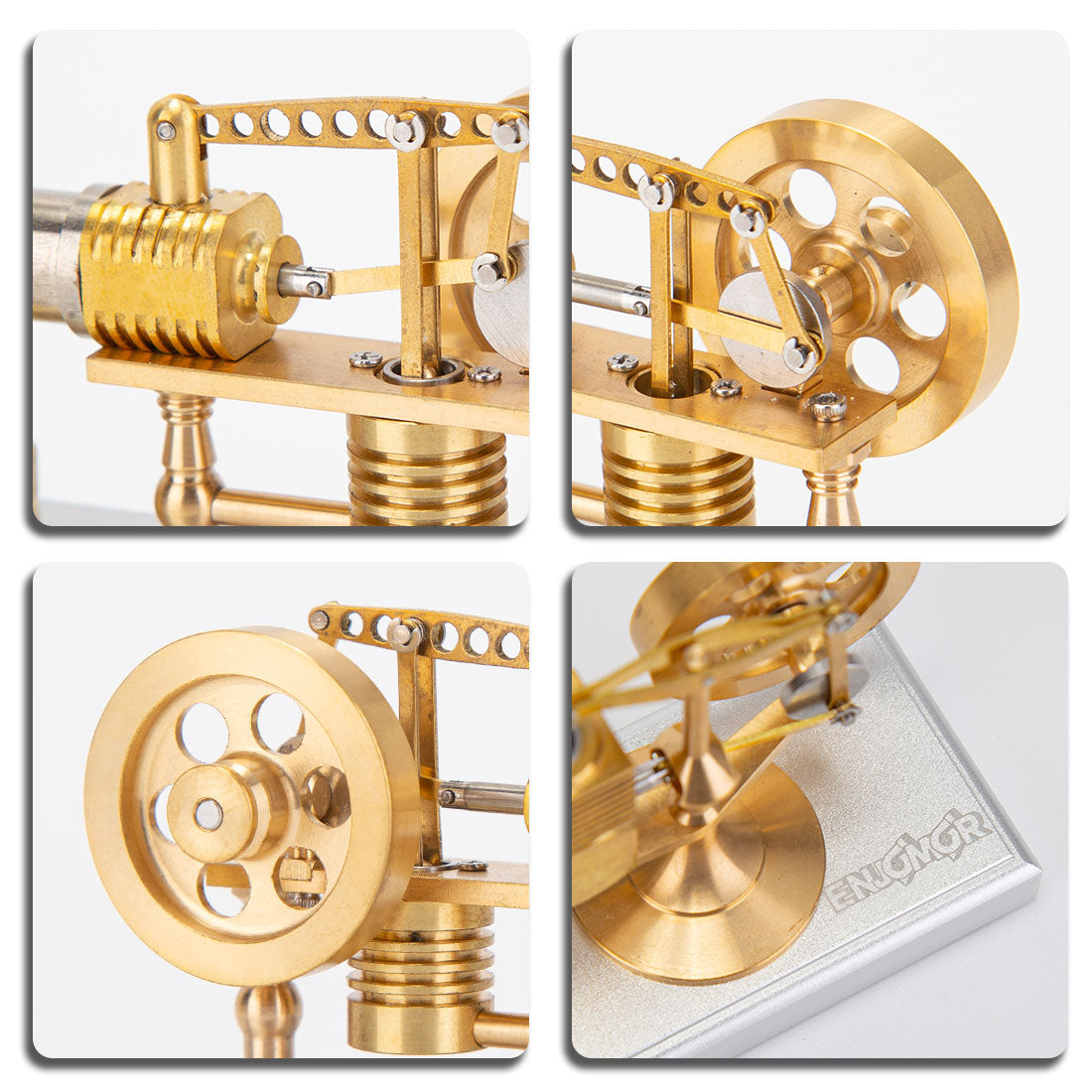 Mini Hot Air Stirling Engine STEM Toy by ENJOMOR - Robinson Model (RTR Version) Stirling Engine Diyengmod