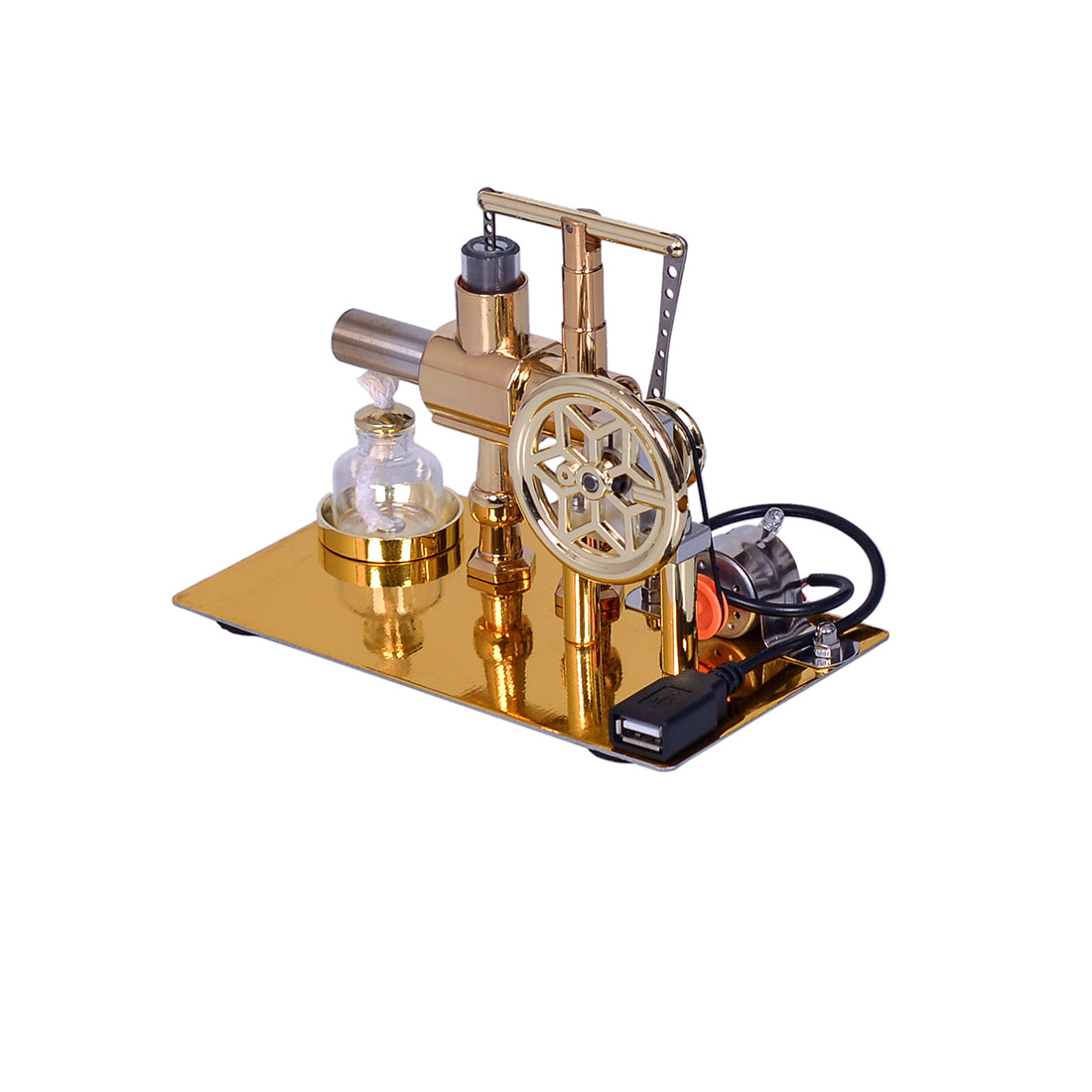 ENJOMOR Hot Air Stirling Engine Model with USB Light - Educational Science Kit & Gift Collection Stirling Engine Diyengmod