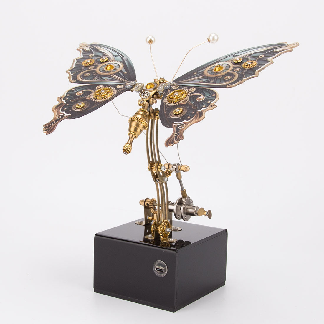 Dynamic Butterfly Metal Model Kit with Music Box - 3D DIY Mechanical Assembly 3D Puzzle Model Kit Diyengmod