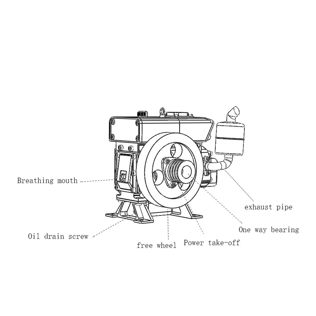 CISON L100 Miniature 3.5cc 4-Stroke Gasoline Engine - High-Speed Internal Combustion Model Up to 8000rpm Engine Models Diyengmod