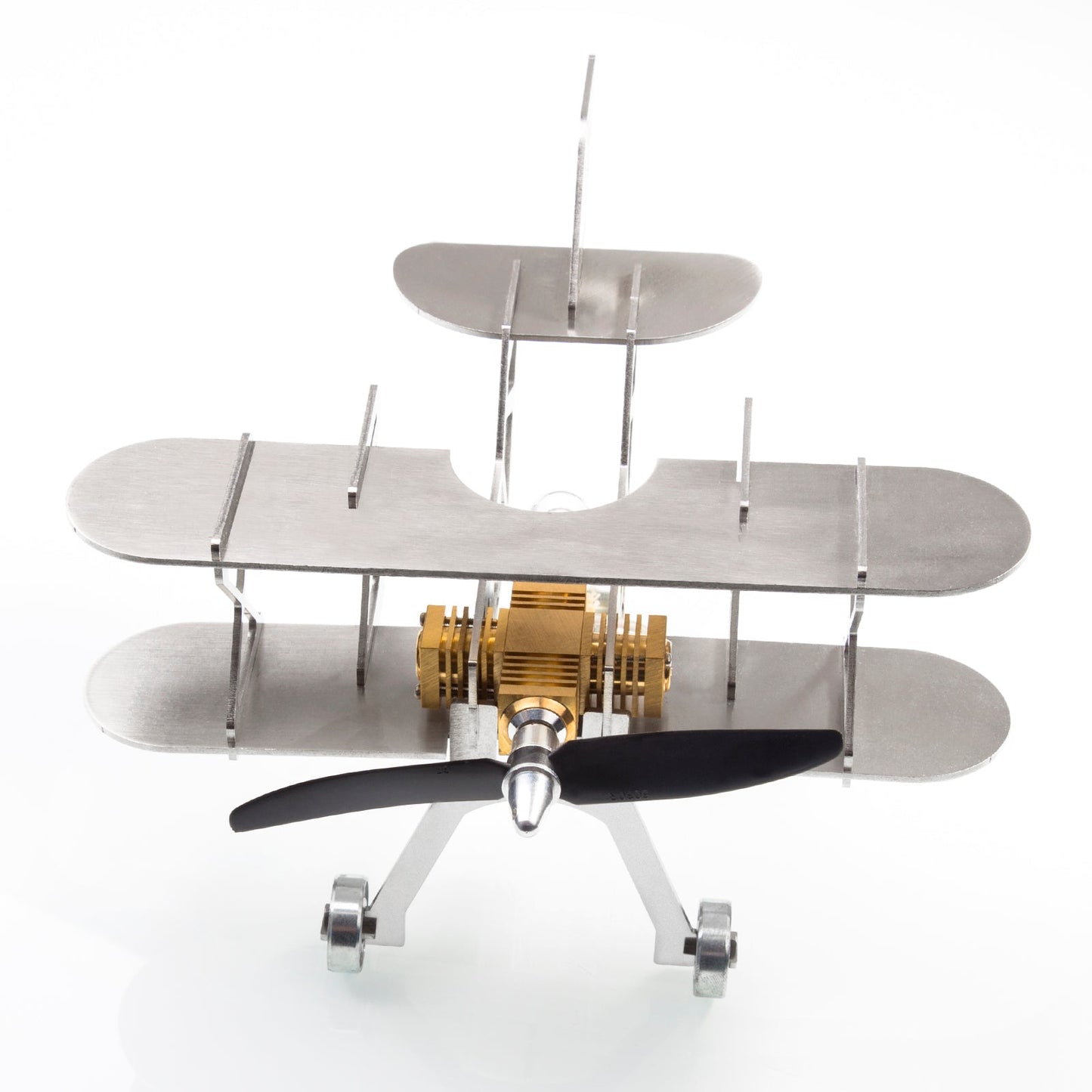 Stirling Engine Biplane Model Kit - Educational STEM Toy for Science Learning and Decorative Display Stirling Engine Diyengmod