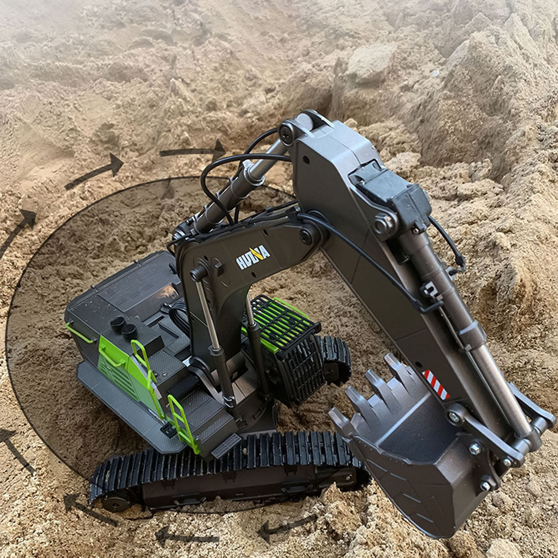 HUINA 1:14 Scale 22CH Remote Control Excavator Truck - 2.4G Engineering Model Toy RC Truck Diyengmod