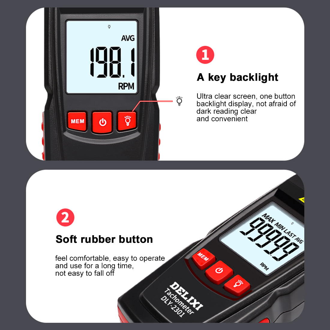 Non-Contact High Precision Laser Tachometer Measuring Device - DIYEngMod Accessories Diyengmod