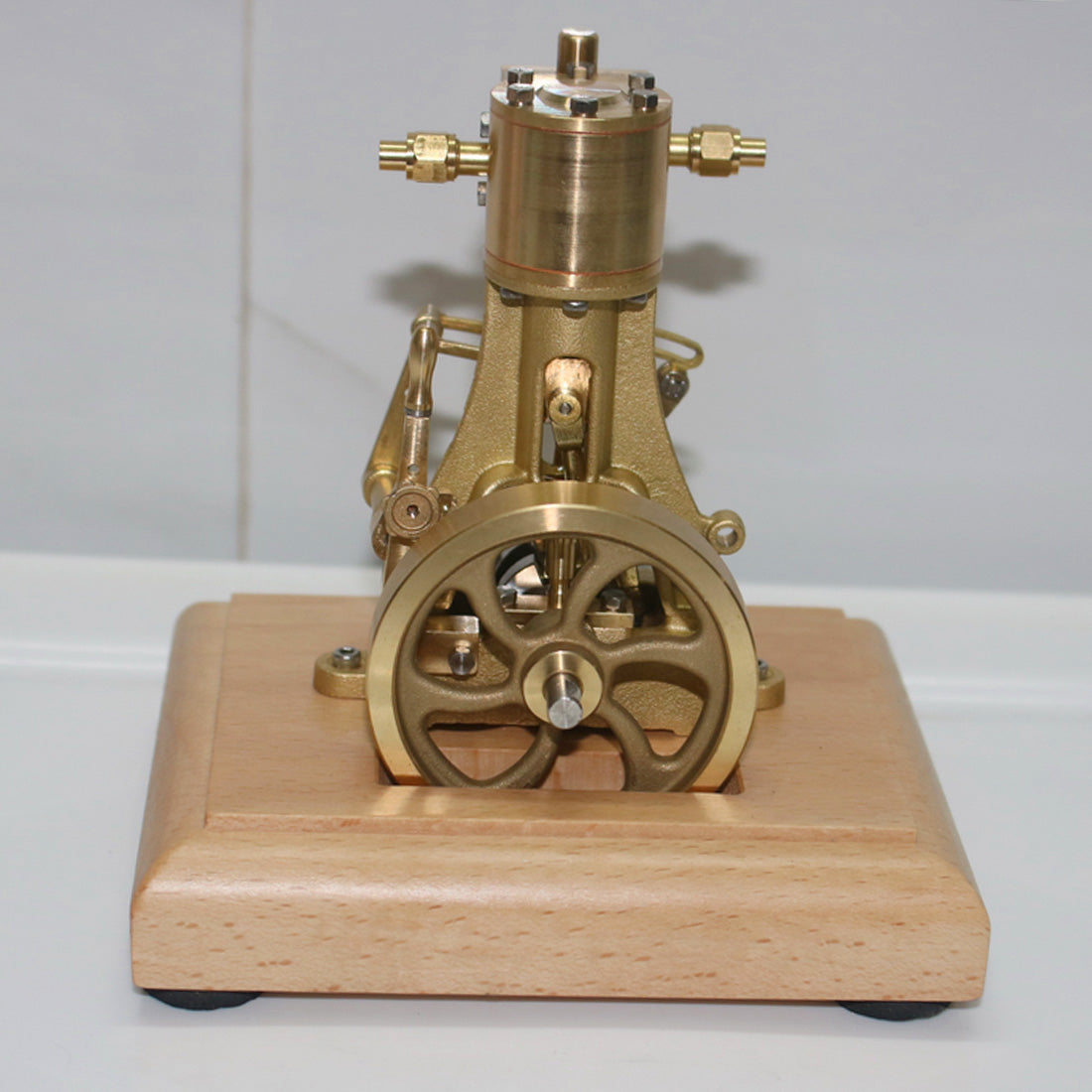 Mini Retro Vertical Steam Engine Model Toy - 1.85CC Double-acting Single-cylinder Engine Models Diyengmod