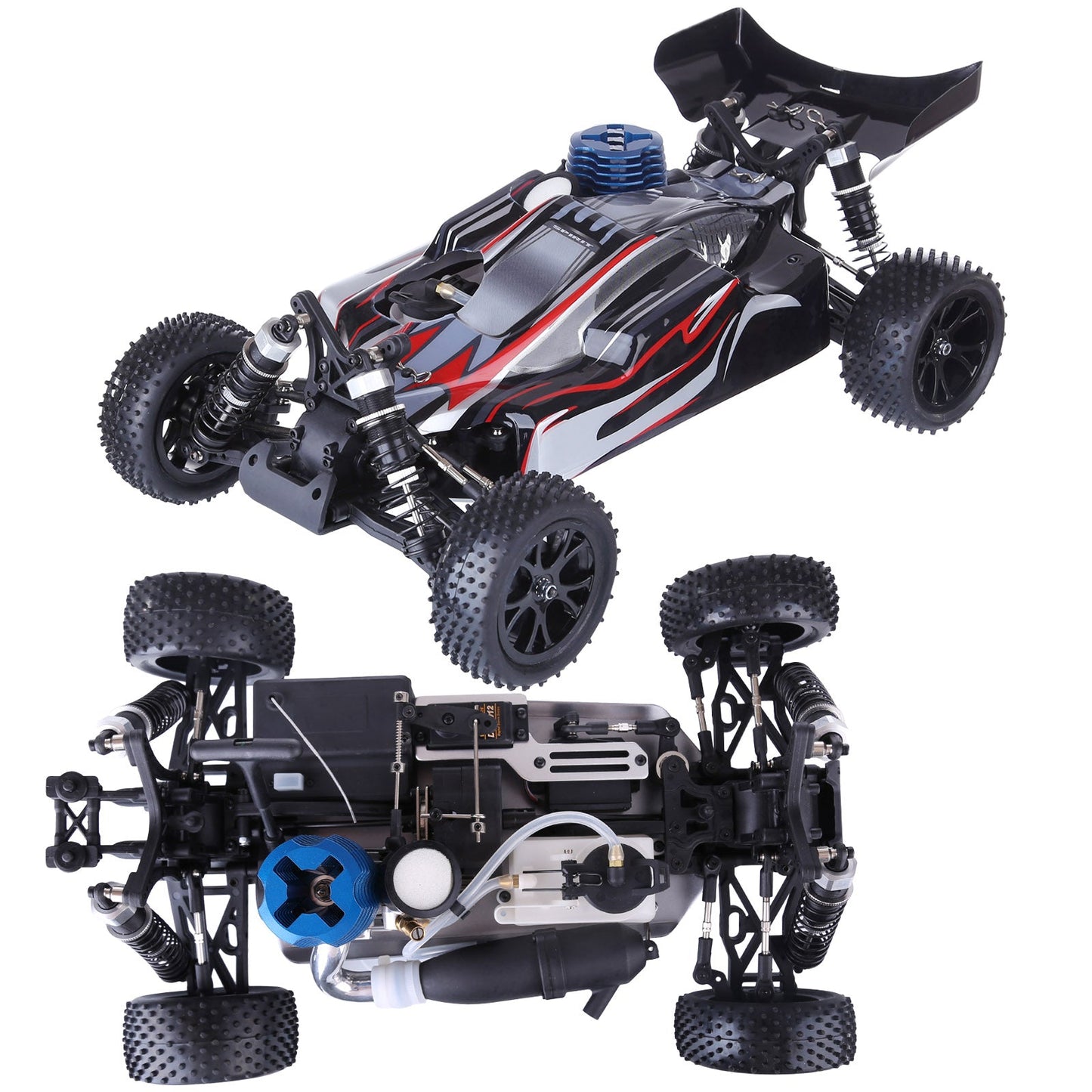 High-Speed 1/10 Scale 4WD Nitro RC Truck with 75km/h Velocity and Waterproof Features RC Car Diyengmod