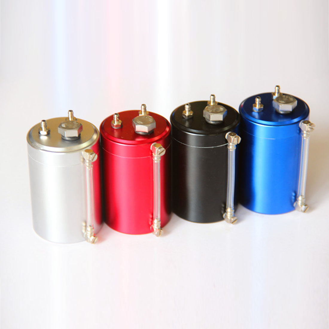 Compact 55ml Metal Fuel Container with Dual Nozzles and Oil Level Indicator for Models and Boats Engine Models Diyengmod