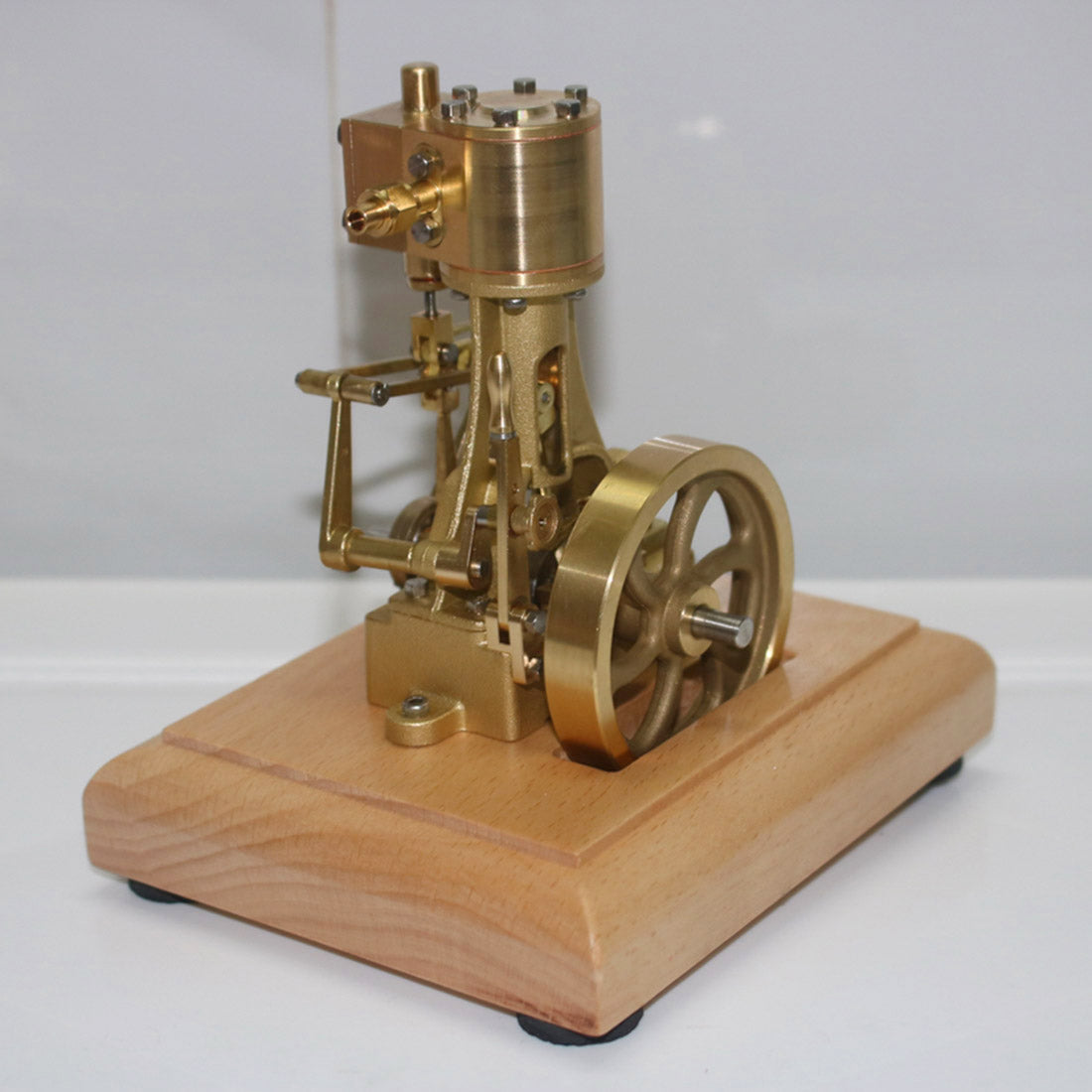 Mini Retro Vertical Steam Engine Model Toy - 1.85CC Double-acting Single-cylinder Engine Models Diyengmod