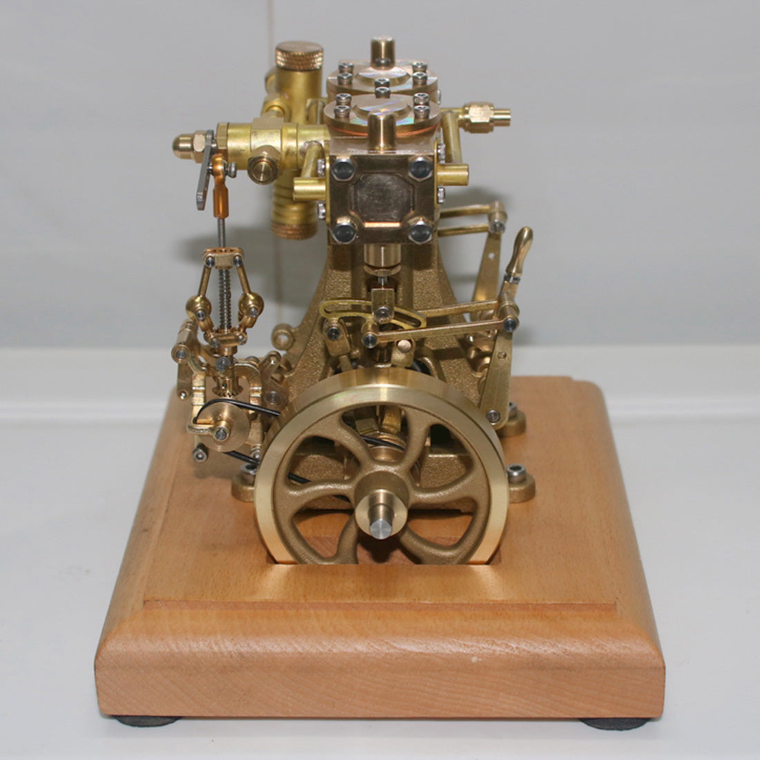 M30 Mini Retro Double-cylinder Steam Engine Model with Speed Reducer for Hobbyists Engine Models Diyengmod