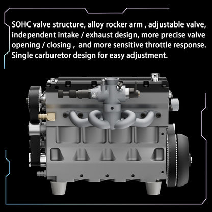 HOWIN L4-172 17.2cc SOHC Inline 4 Cylinder Nitro Engine Model for RC Cars and Boats RC Engine Diyengmod