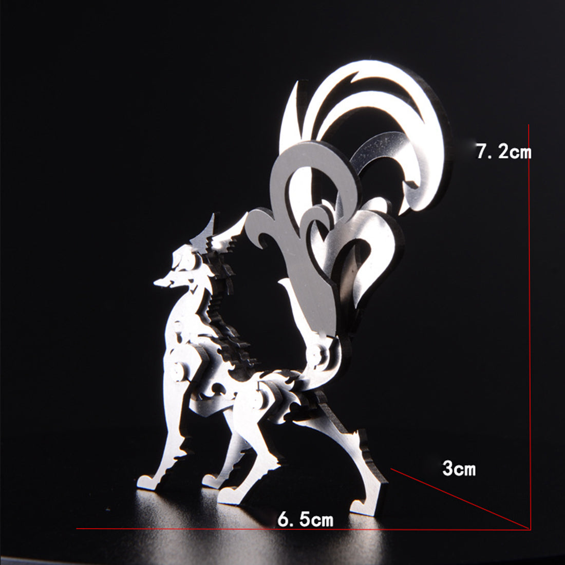 Metal 3D DIY Jigsaw Model Kit - Nine-Tailed Fox Assembly Puzzle for Teens and Adults DIY Engine Diyengmod