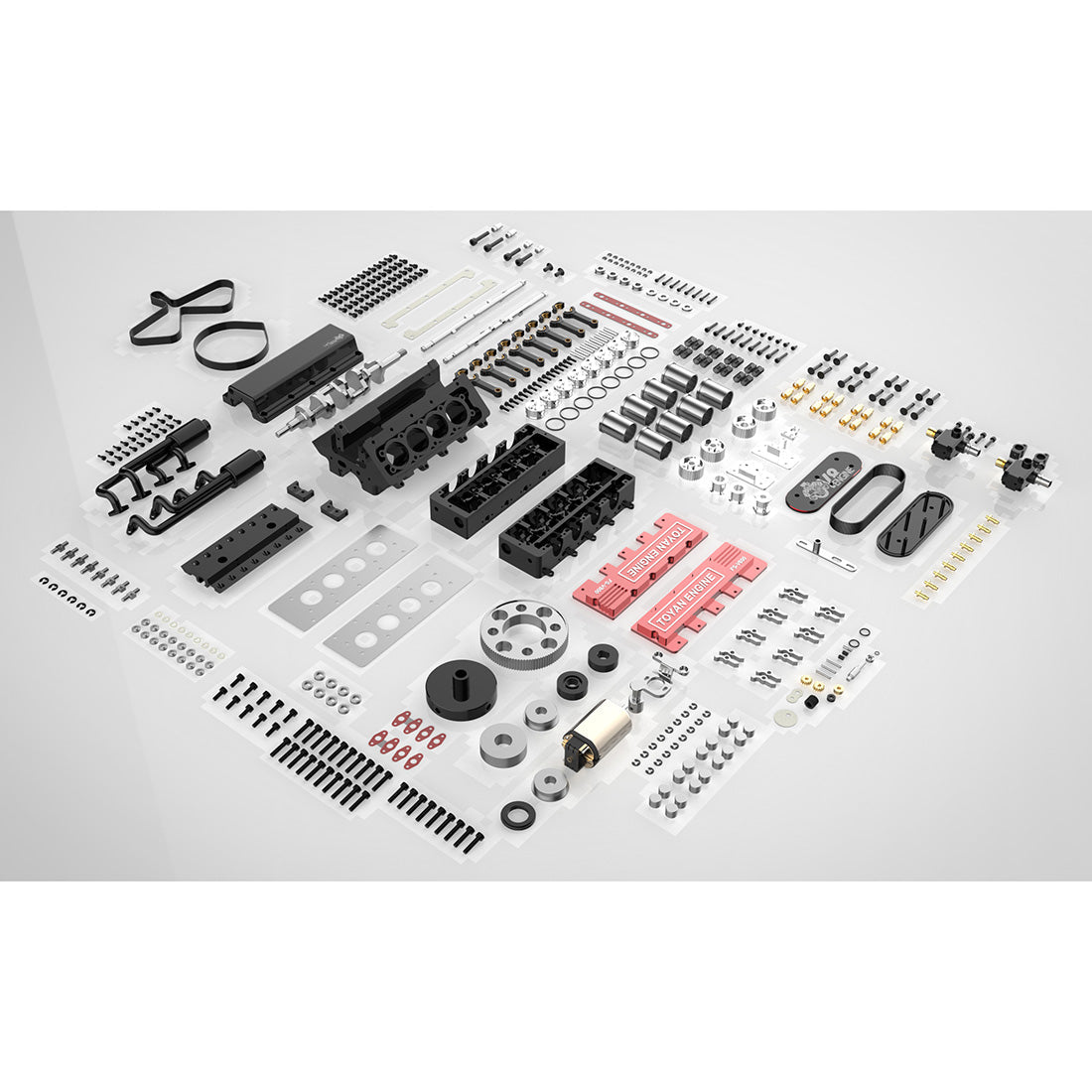 TOYAN V8 Engine Water-Cooling Radiator Support Kit - Original Accessories Accessories Diyengmod