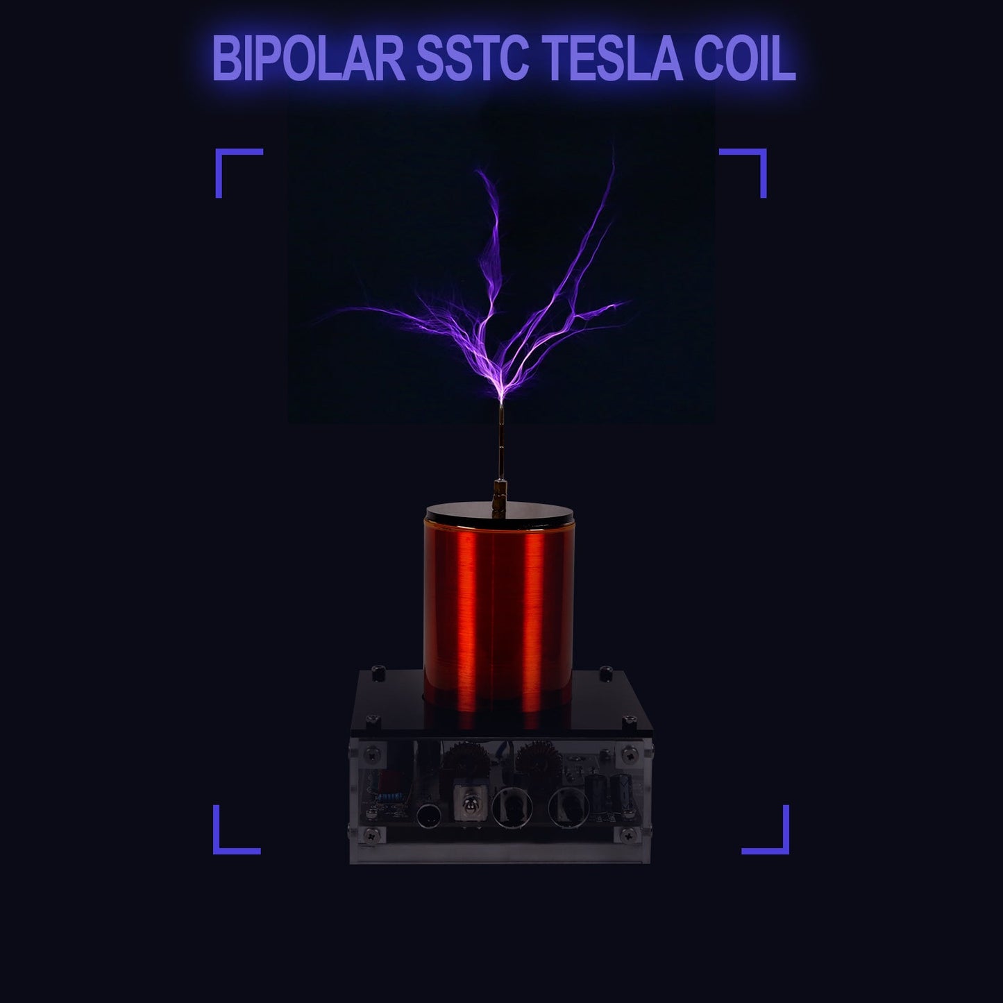 Wireless Mini Tesla Coil Speaker - Bluetooth-Enabled Musical Plasma Generator Engine Models Diyengmod