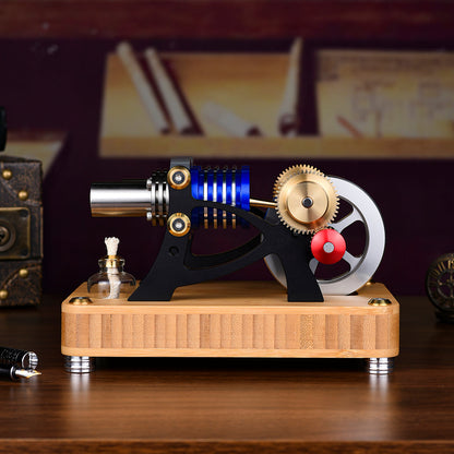 ENJOMOR Alpha Double-Cylinder Dual-Piston Hot Air Stirling Engine Model for Science and Education Enthusiasts Engine Models Diyengmod