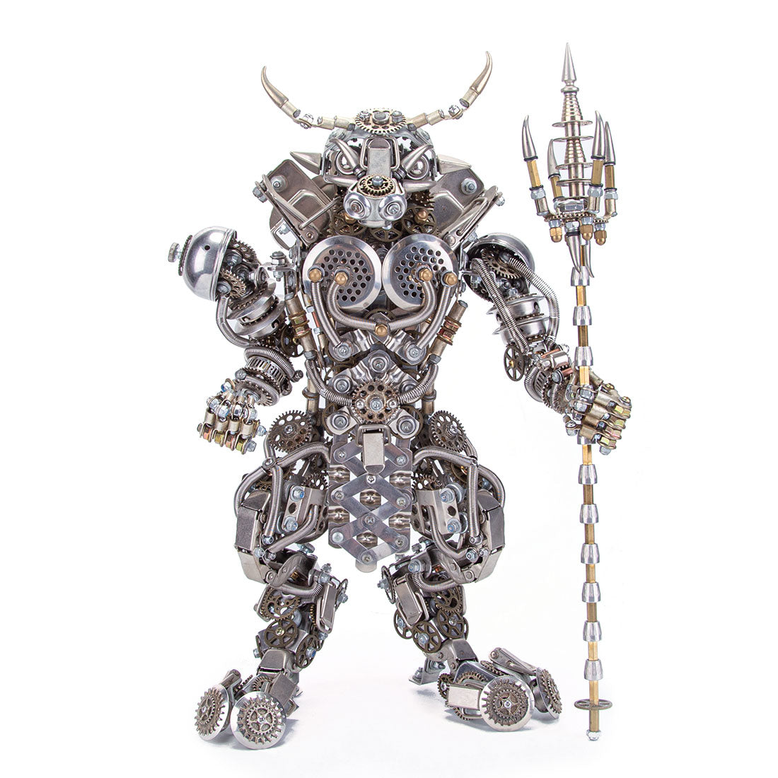 DIY 3D Metal Bull-Headed Man Model - Mechanical Punk Demon Ornament for Creative Assembly 3D Puzzle Model Kit Diyengmod