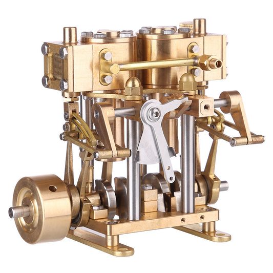 All-Copper 2 Cylinder Marine Steam Engine Model - Handcrafted Reciprocating Gift Collection Steam Engine Diyengmod