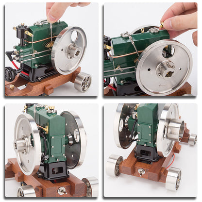 RETROL 1/8 Scale 3.6CC Mini Vintage Single Cylinder Four-Stroke Gas Engine Model Engine Models Diyengmod