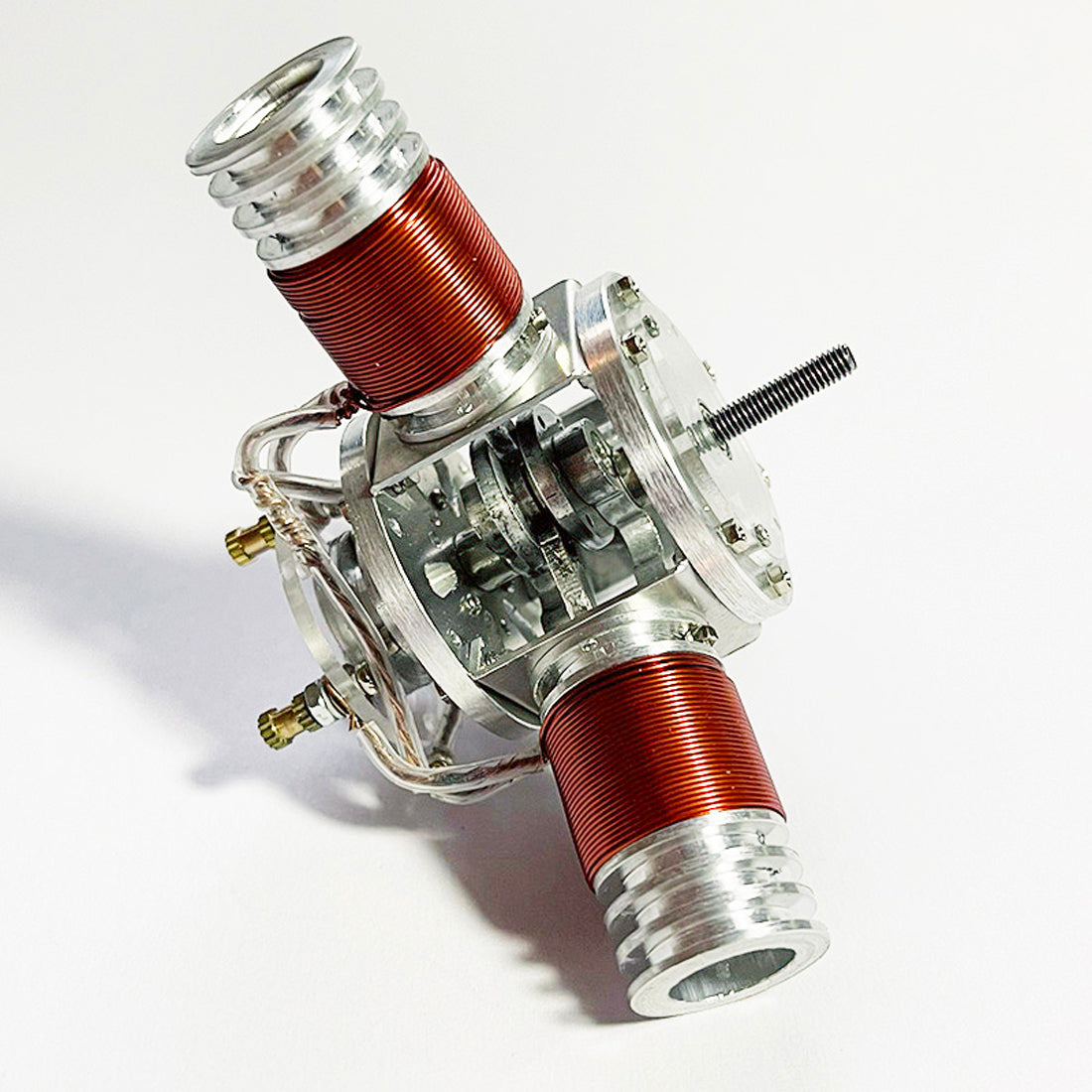 Miniature 3-Cylinder Electromagnetic Brushless Engine Model - 6-12V Metal DIY Kit Engine Model Diyengmod