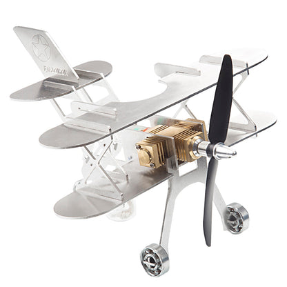 Stirling Engine Biplane Model Kit - Educational STEM Toy for Science Learning and Decorative Display Stirling Engine Diyengmod