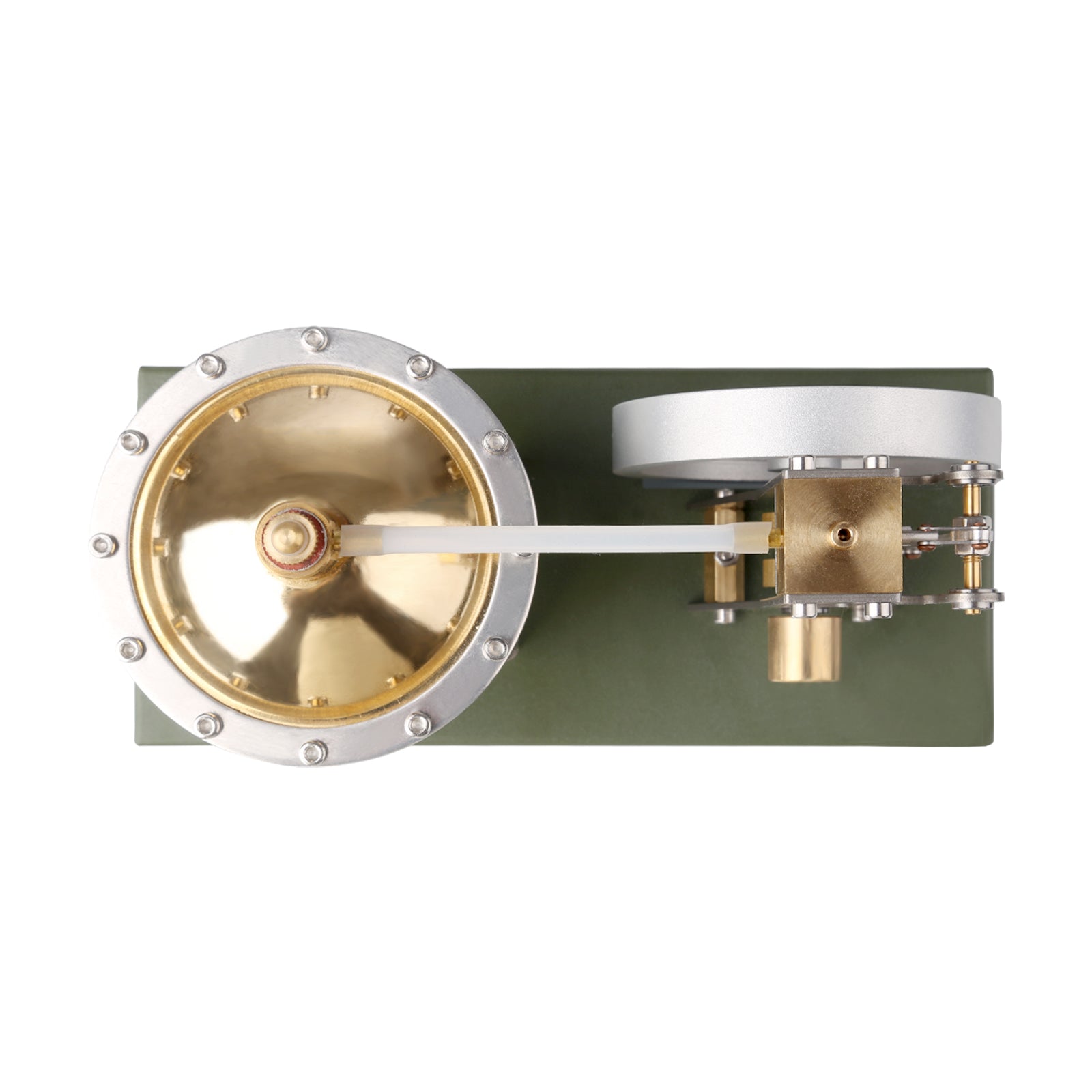 Vintage Brass Steam Engine Model with Transparent Cylinder - Educational STEM Toy Steam Engine Diyengmod