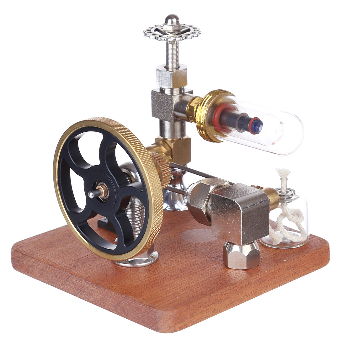 Adjustable Speed Stirling Engine Model with Vertical Flywheel | Educational Science Experiment Kit Stirling Engine Diyengmod