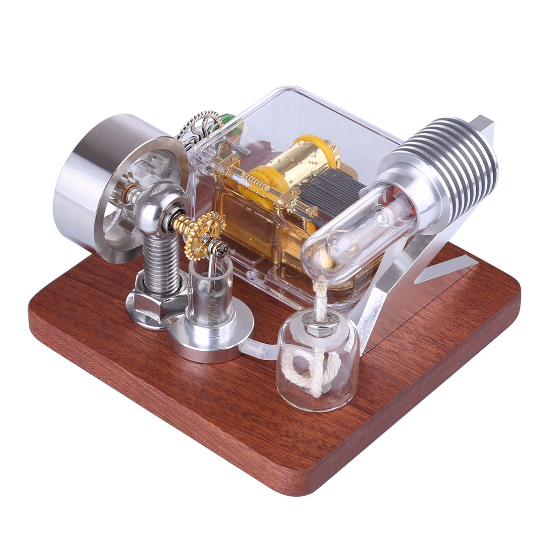 Stirling Engine with Musical Mechanical Box: Unique Science Experiment Toy Stirling Engine Diyengmod