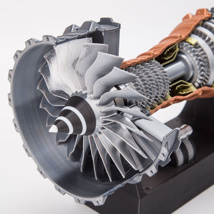 SKYMECH TR900 Dynamic 3D Printed Functional Turbofan Engine Assembly Kit Aero Engine Diyengmod