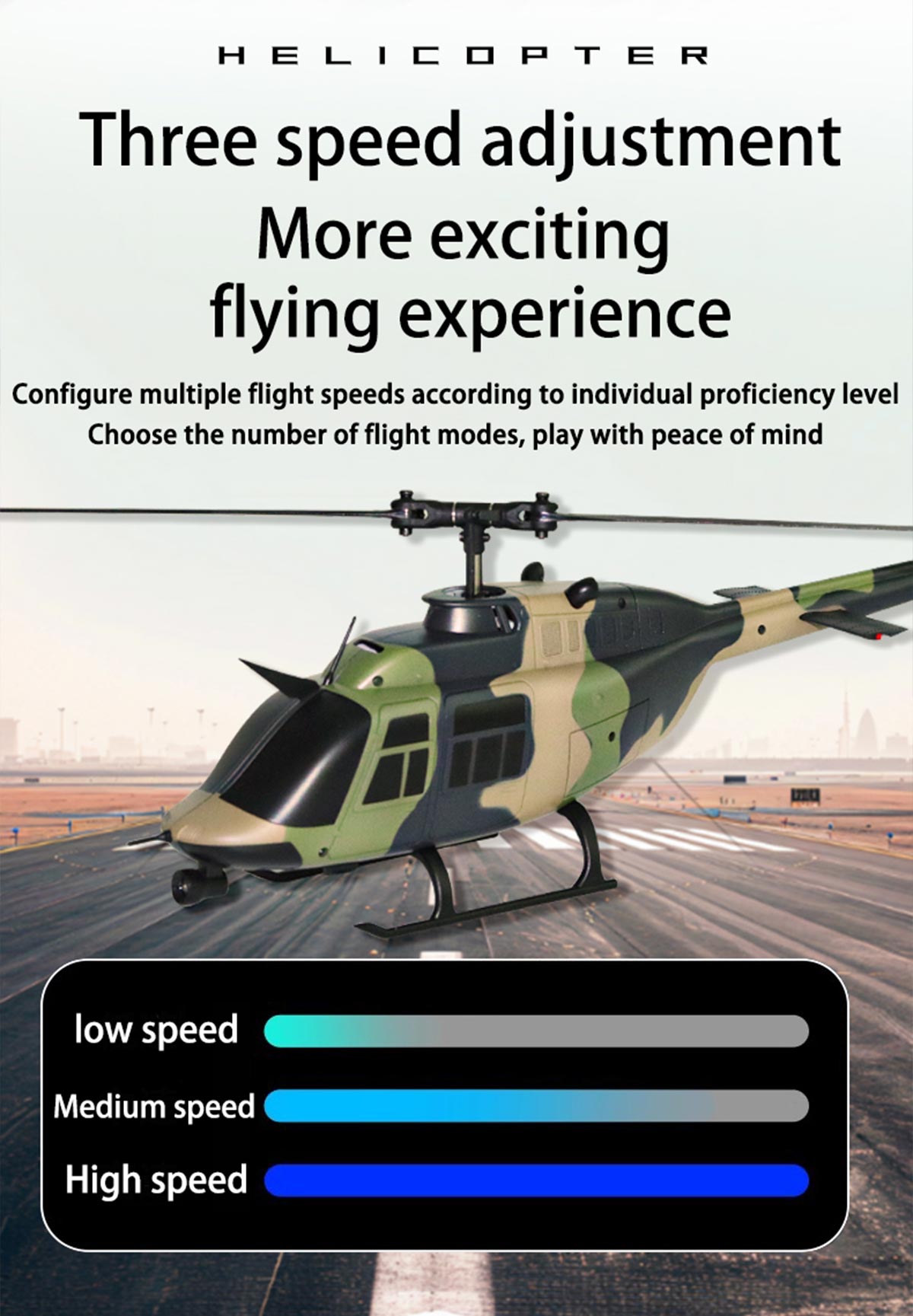 C138 1/33 Scale BELL 206 Flybarless RC Helicopter with Optical Flow Positioning and 6-Channel Control RC Airplane Diyengmod