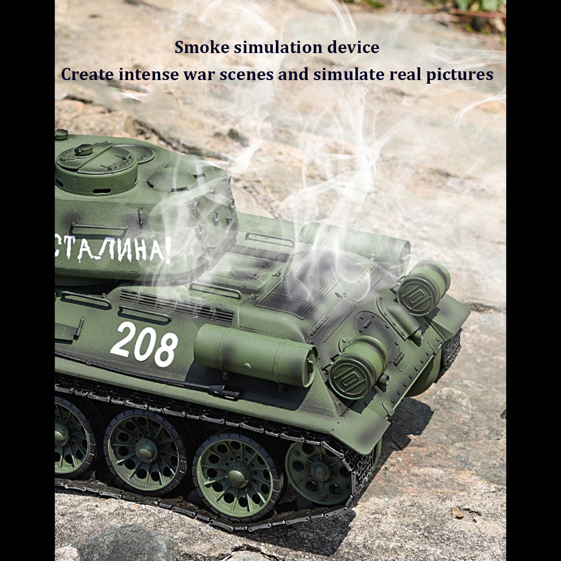 1/16 Scale Soviet T-34 Remote Control Military Tank with Realistic Sound and Smoke Effects - Upgraded Model by DIYEngMod RC Tank Diyengmod