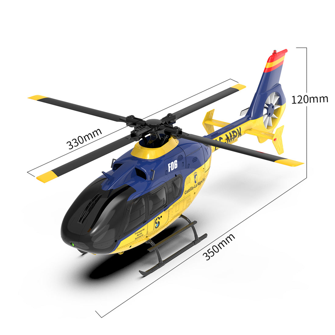 YU XIANG EC-135 1/36 Scale Brushless RC Helicopter with Dual-Shaft Drive and 6CH Stability System RC Airplanes Diyengmod