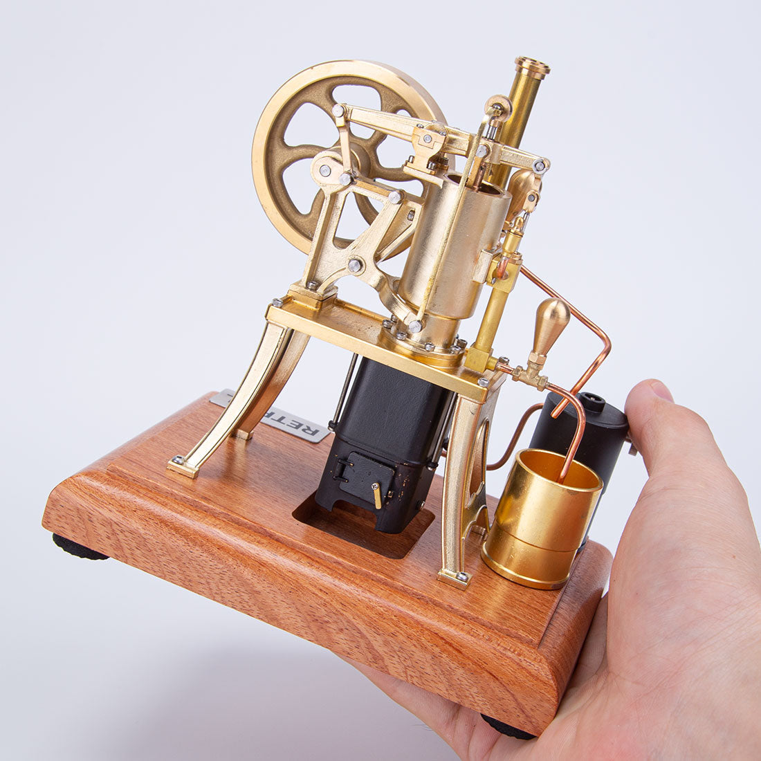 RETROL R01 1/12 Scale Water-Cooled Stirling Engine Model - Mechanical Hot Air Pumping Toy Set Engine Model Diyengmod