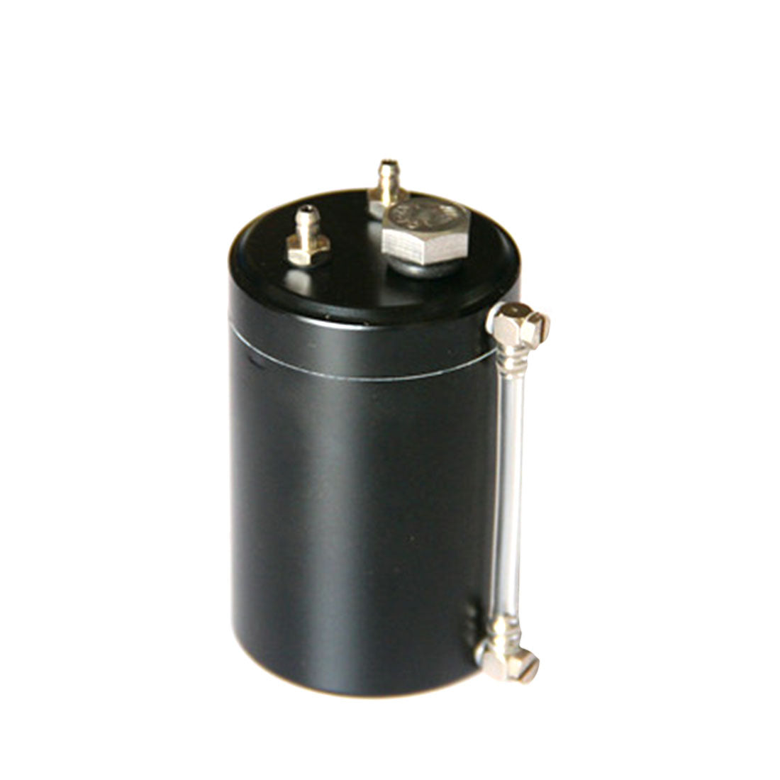 Compact 55ml Metal Fuel Container with Dual Nozzles and Oil Level Indicator for Models and Boats Engine Models Diyengmod Black