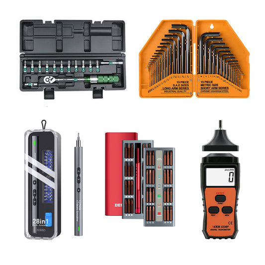 Precision Engine Tool Set: 5-in-1 Magnetic Screwdrivers, Torque Wrench, Tachometer & More for DIY Enthusiasts Accessories Diyengmod