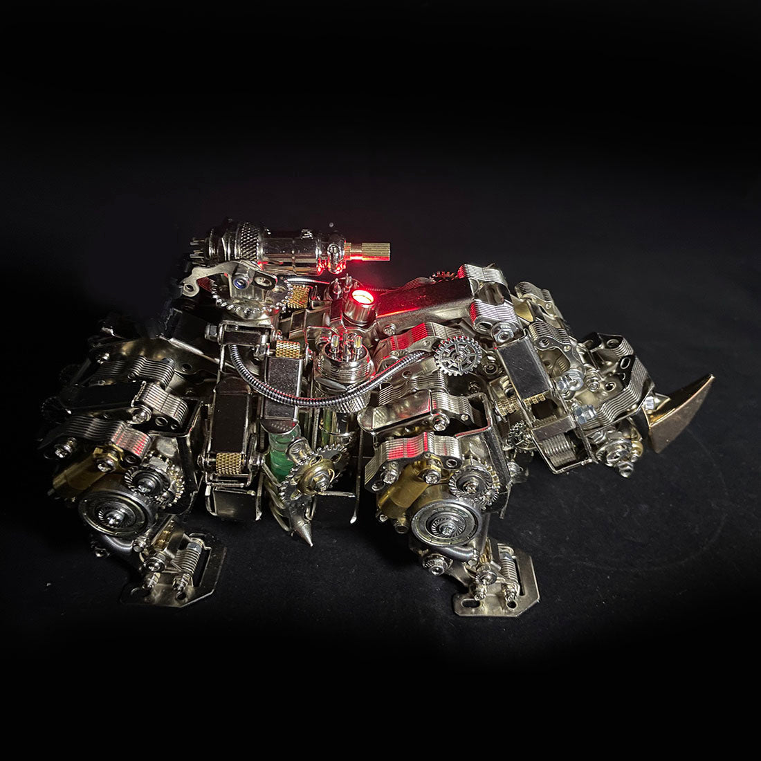 Steampunk Mechanical Siege Rhino Model Kit - 700+ Piece 3D DIY Assembly Craft 3D Puzzle Model Kit Diyengmod